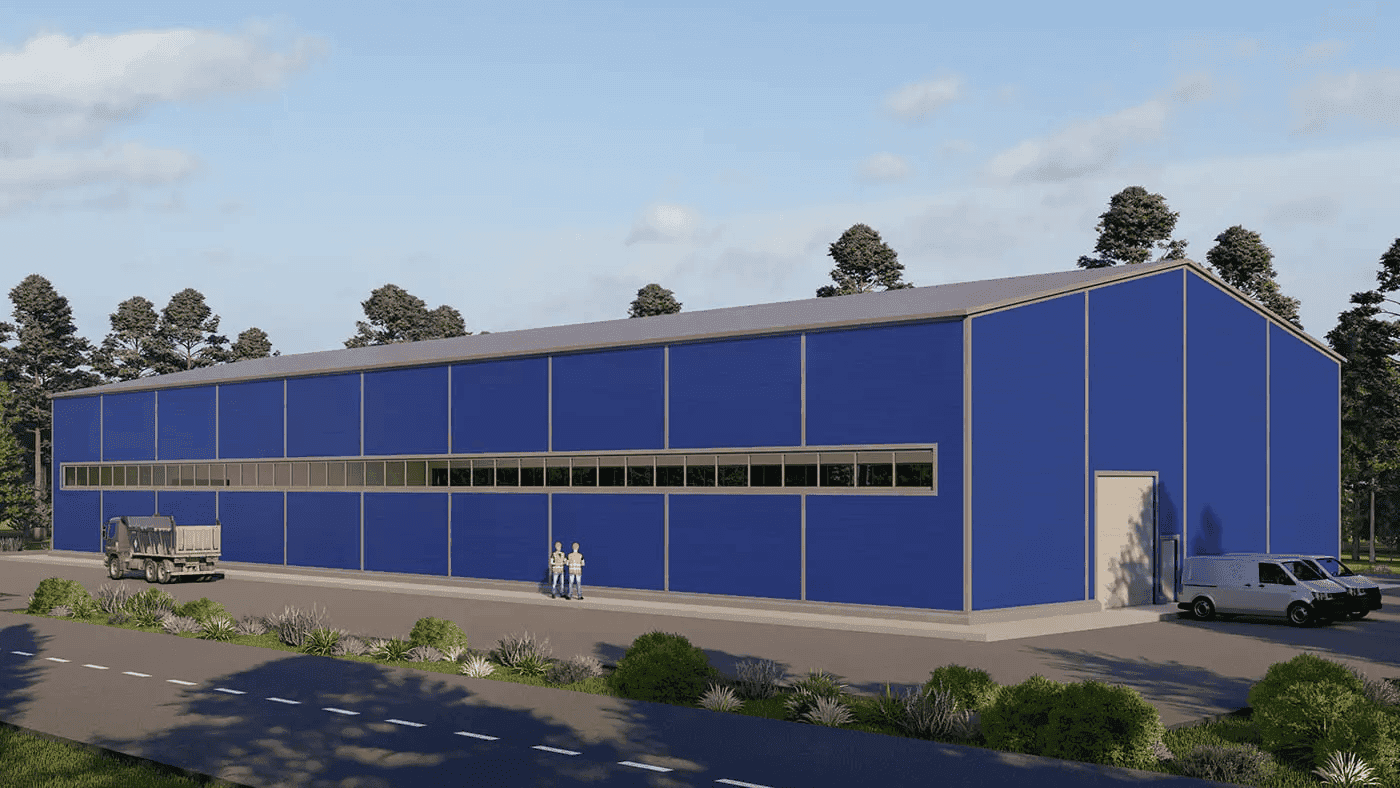 Быстровозводимое здание из сэндвич-панелей